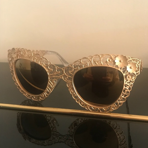 Gorgeous Gold Dolce & Gabbana Cat Eye Sunglasses main image 6